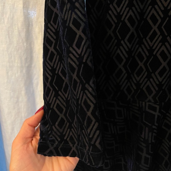 Ralph Lauren Velvety Blue Blouse with Peplum Waist - Picture 9 of 9